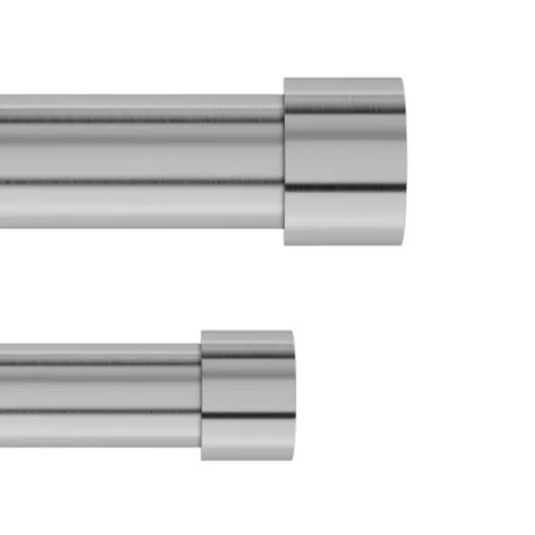 1014557-411 - CAPPA Adjustable Double Curtain Rod, 91-168 cm with metal finish