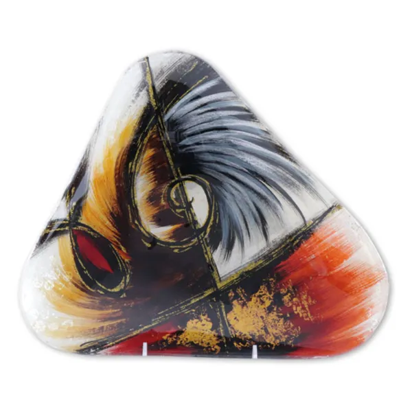550329 - Glass top "Virgo" triangle, 30cm