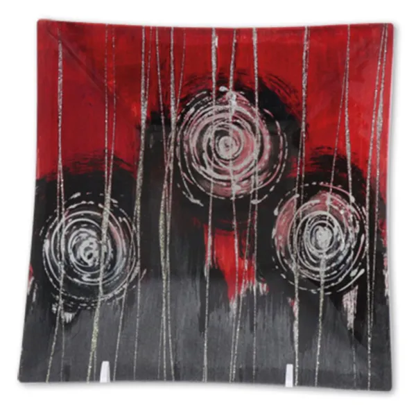 550340 - "Algion" glass plate, square, 19cm