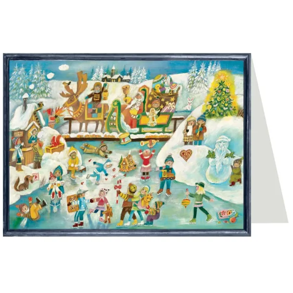 99782 - Christmas Card - Fun on ice