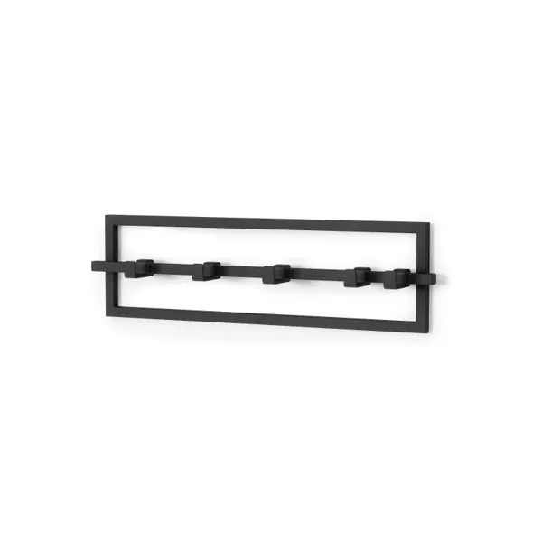 1016881-040 - CUBIKO 5 coat rack with 5 movable hooks, black