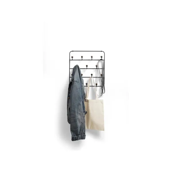 1004045-048 - ESTIQUE multifunctional door coat rack, black / walnut