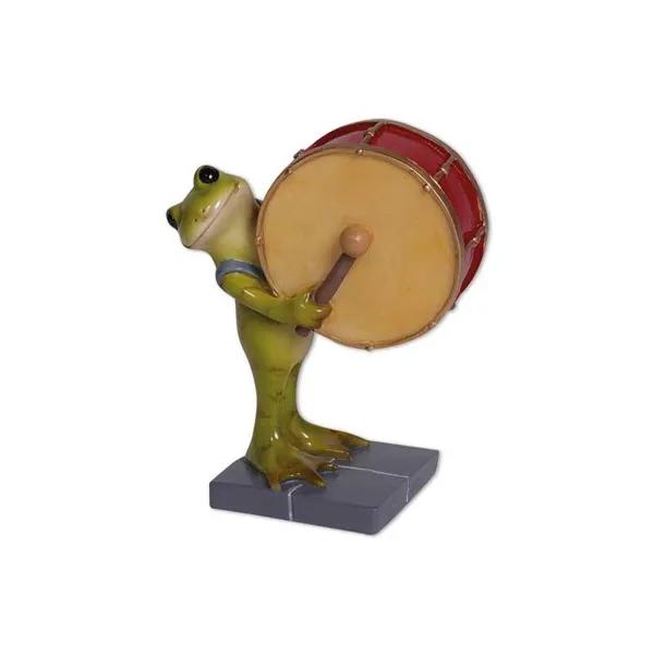 091142 - Frog Paulchen the drummer, 9 cm