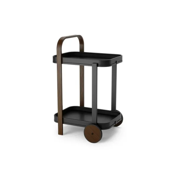 1015392-048 - BELLWOOD Barwagen/Servierwagen, schwarz/walnuss