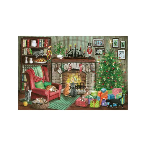 2934 - Advent calendar - Cats by the fireplace