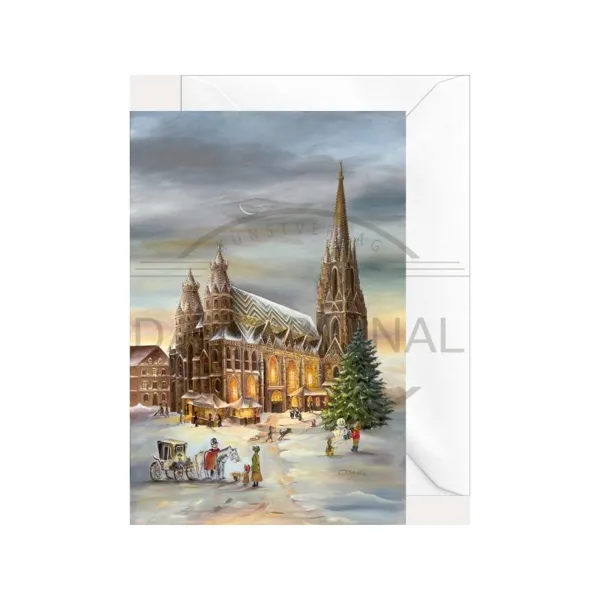 2938 - Weihnachtsklappkarte - Wien Stephansdom