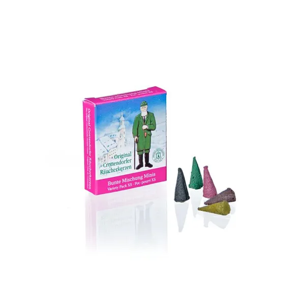 1031 - Incense Cones Colorful Mixture Minis XS, 24 pieces