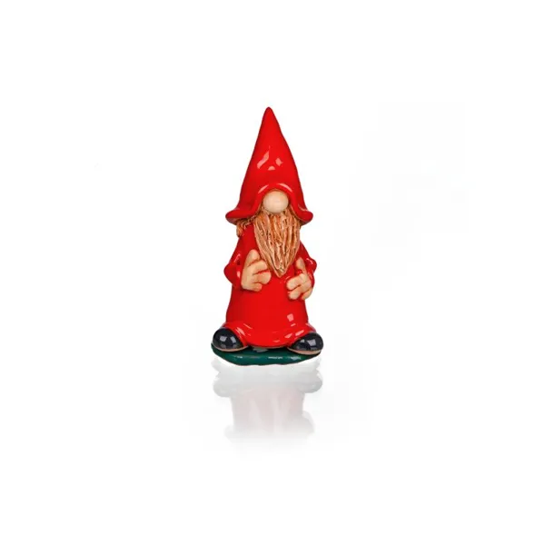 3701 - Keramik-Räucherfigur Wichtel rot, 18 cm