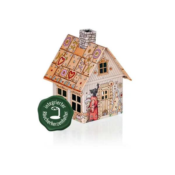 2199 - Räucherhäuschen aus Metall "Hänsel & Gretel", 98 mm