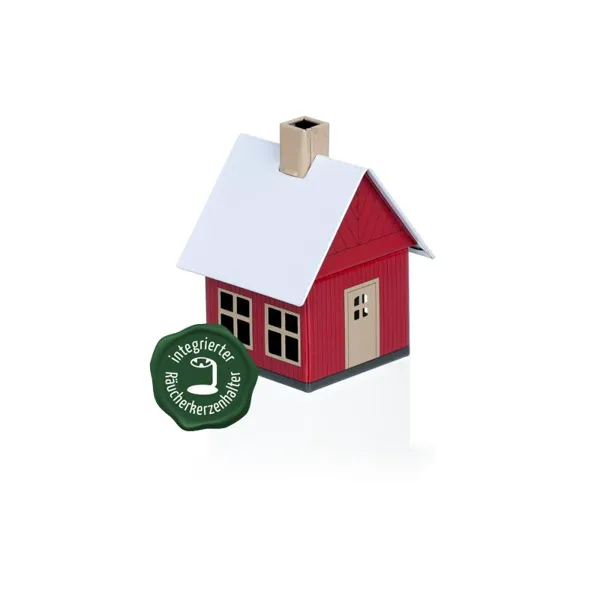 2204 - Smokehouse made of metal "Forest house red", 98 mm
