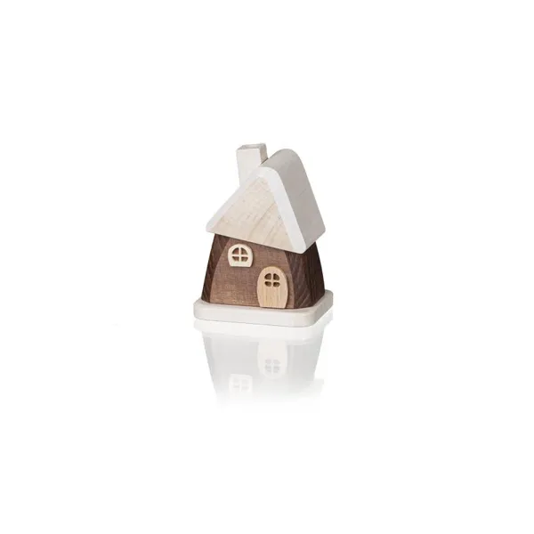 3402 - Smokehouse made of wood with a sloping roof, brown