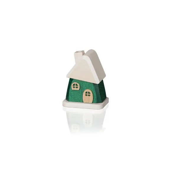 3404 - Smokehouse made of wood with a sloping roof, green