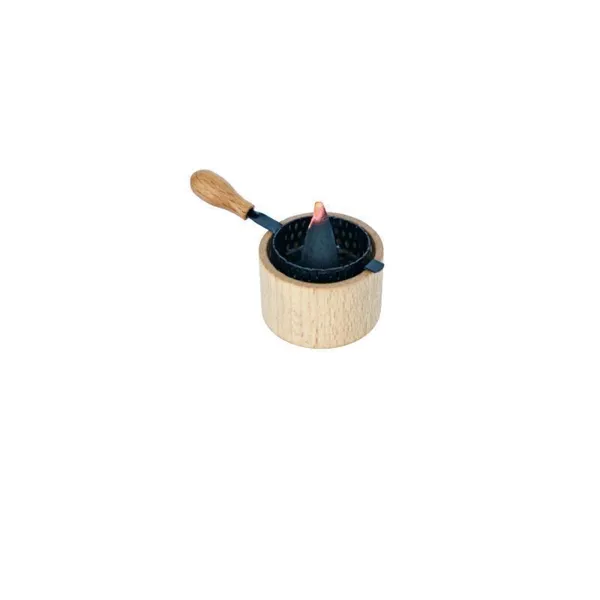 2034 - Incense pots made of wood, with metal sieve for incense cones Gr. M, XL, XXL
