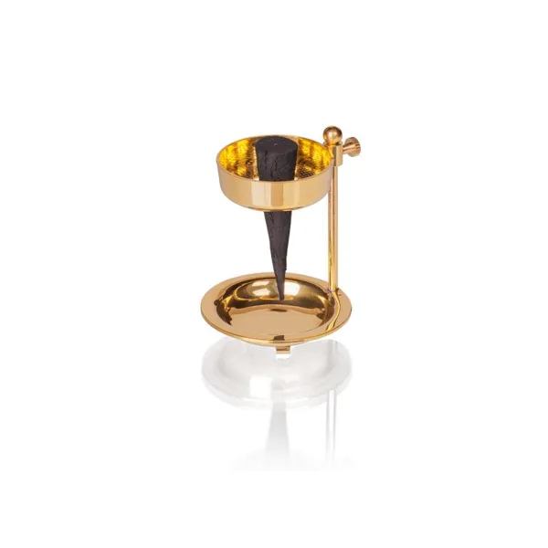 2047 - Incense burner made of brass, height adjustable