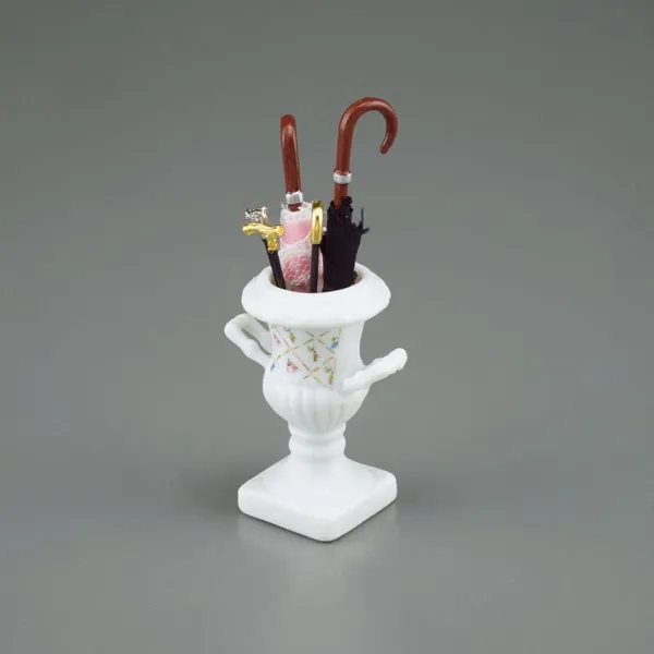 001.652/0 - Schirmständer aus Porzellan, 6-teilig, Miniatur