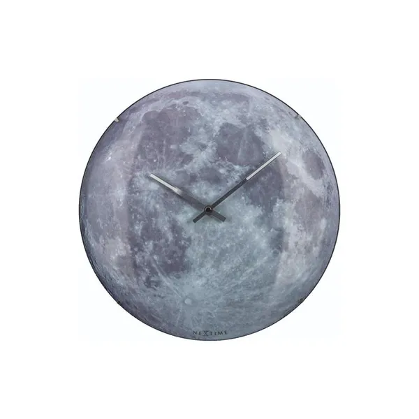 3164 - Wall Clock "Moon Dome", Glass, Luminous, Ø 35 cm