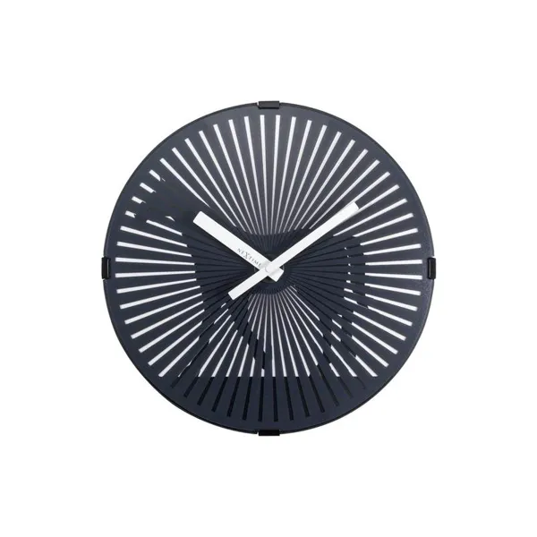 3218 - Wall Clock "Walking Horse", Plastic, Black, Ø 30 cm