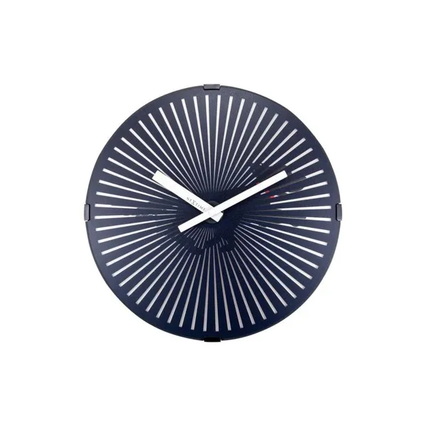 3257 - Wall/Table Clock "Running Dog", Plastic, Black, 30.5 cm