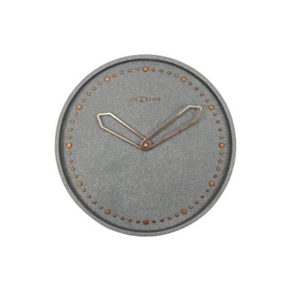 3197GS - Wall Clock "Cross", Polyresin, Grey, Ø 35 cm