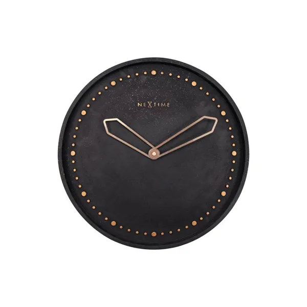 3197ZW - Wall Clock "Cross", Polyresin, Black, Ø 35 cm