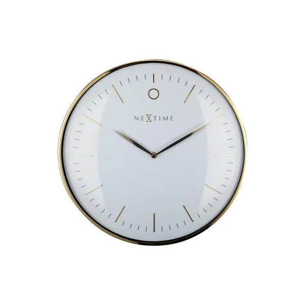 3235WI - Wanduhr "Glamour", Metall, Weiß, Ø 40 cm