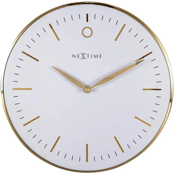 3256WI - Glamour Small" designer wall clock, noiseless, white, 30 cm