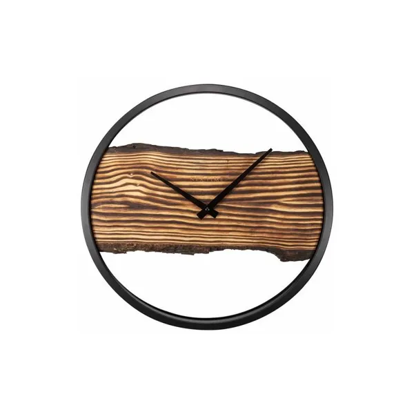 3263BR - Wooden Wall Clock "Forest Large", Silent, Wood/Metal, 45 cm