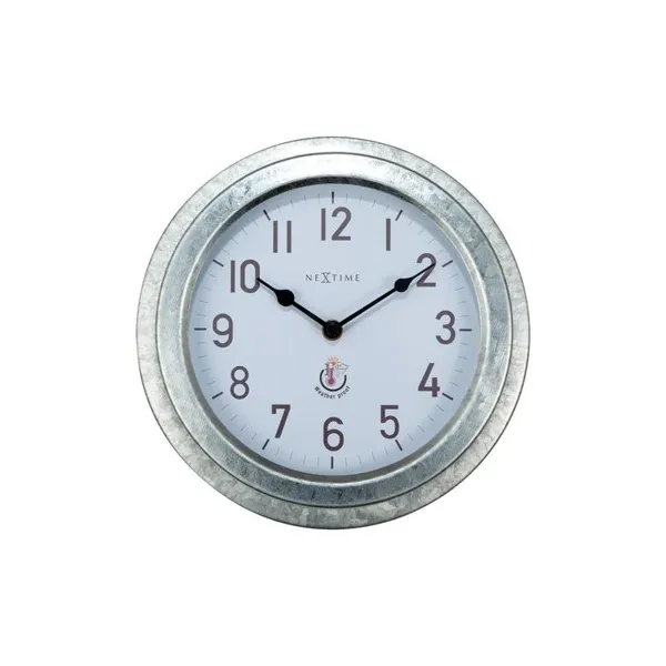 4301GA - Wall Clock "Poppy", Metal, Galvanized, Ø 22 cm