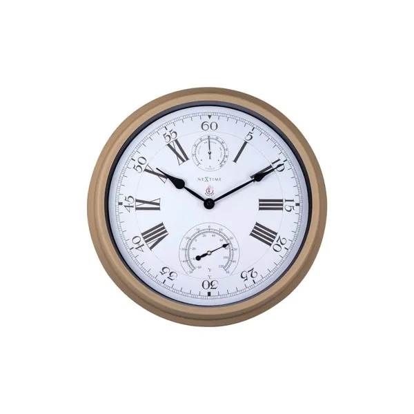 4305BR - Weather Station "Hyacinth", Metal, Brown, Ø 40.5 cm