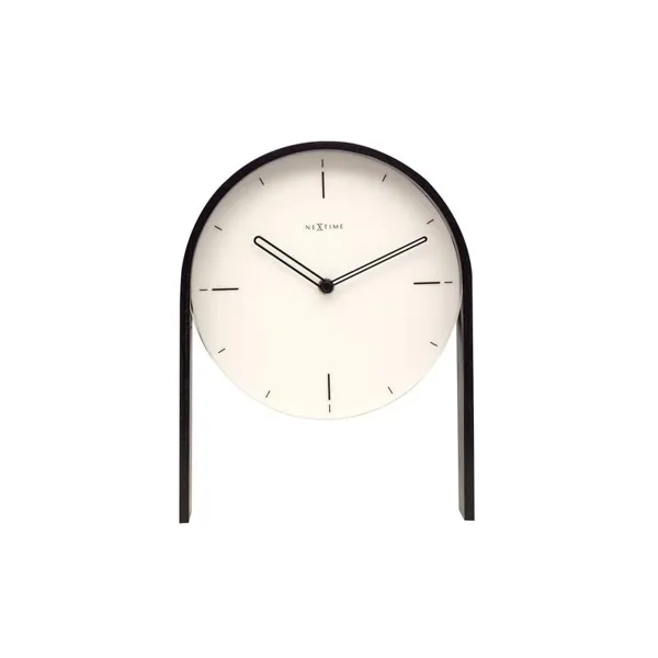 5225WI - Table Clock "Noa Table", Wood, White, 27 x 21 x 6,5 cm