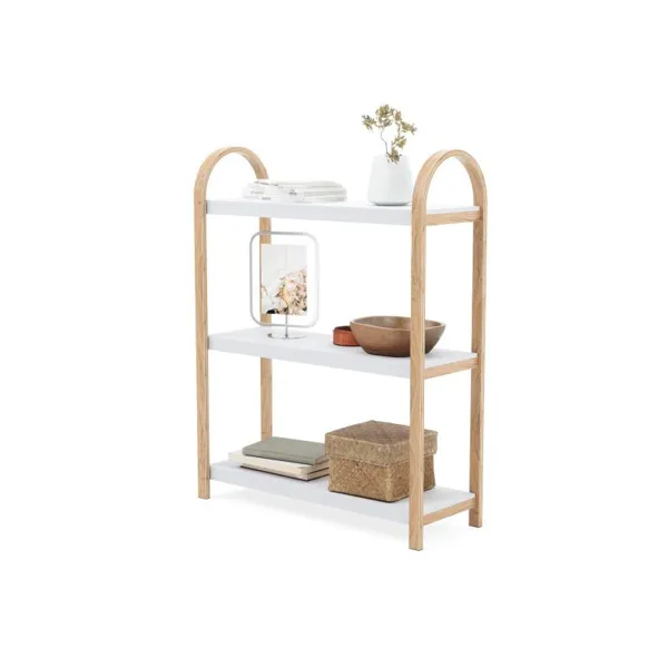 1016838-668 - BELLWOOD Freestanding shelf with 3 shelves, white/natural