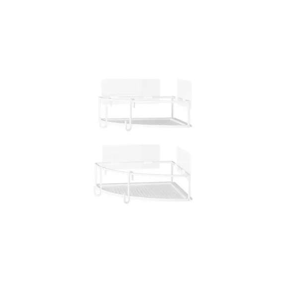 1018616-660 - CUBIKO corner shower tray set of 2, white