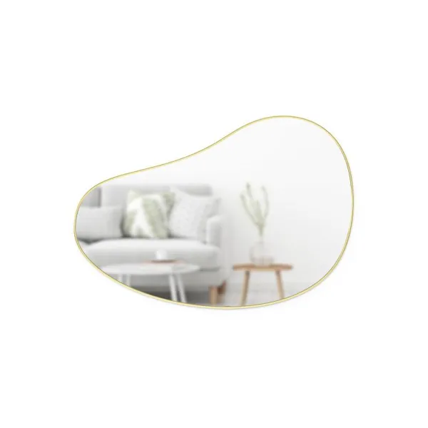 1018529-104 - HUBBA Pebble organically shaped decorative mirror, brass