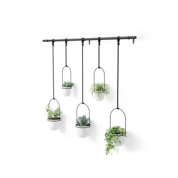 1018086-660 - TRIFLORA Large Hanging Flowerpot Set of 5, white