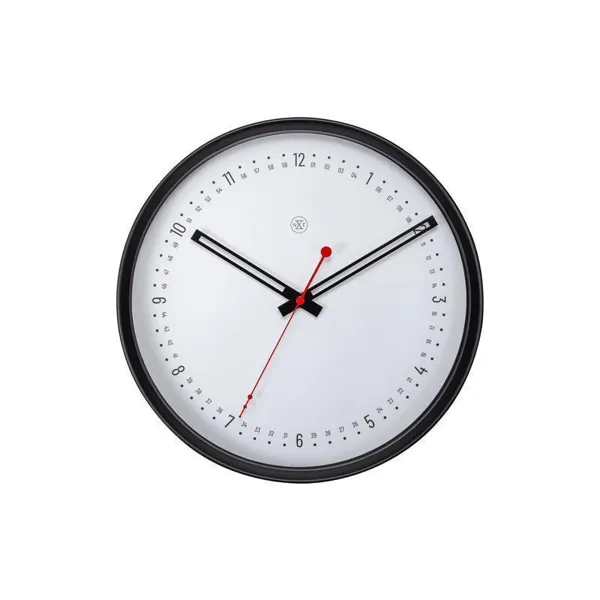 7358 - Wall Clock "Sweden", Plastic, Black/White, 30 cm
