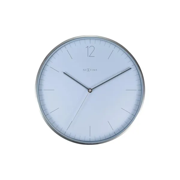 3254WI - Wall clock "Essential Silver", glass/metal, Elegant White, 34 cm
