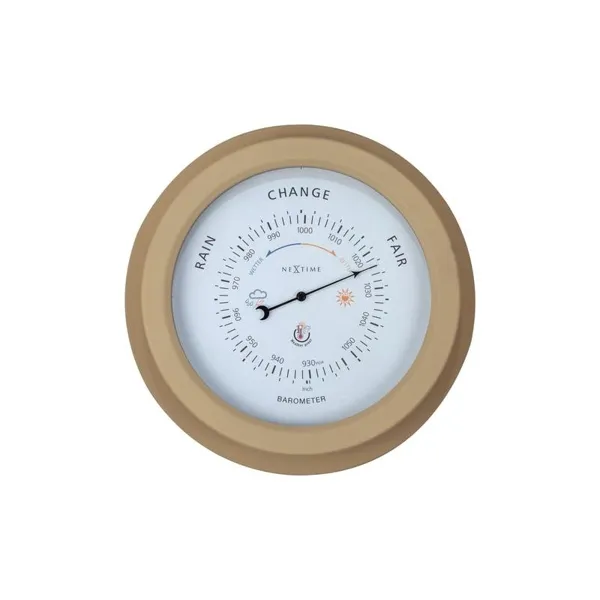 4303BR - Barometer "Orchid", Metal, Brown, Ø22 cm