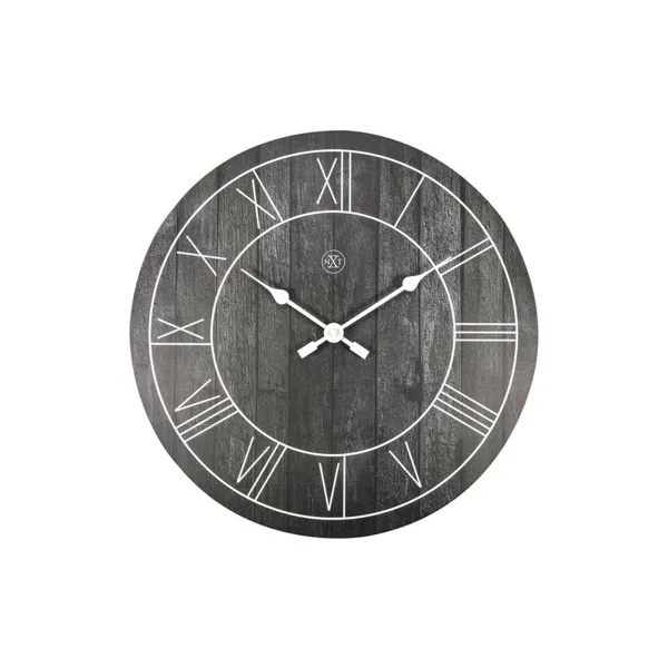 7345ZW - Wall clock "Paul", wood, black, 40 cm