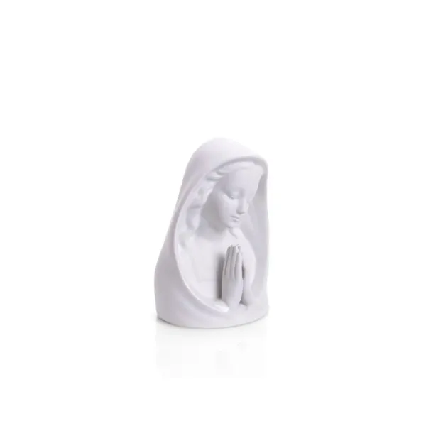 639 BW - Madonna-Büste Porzellanfigur, 15 cm, bisquit weiß matt
