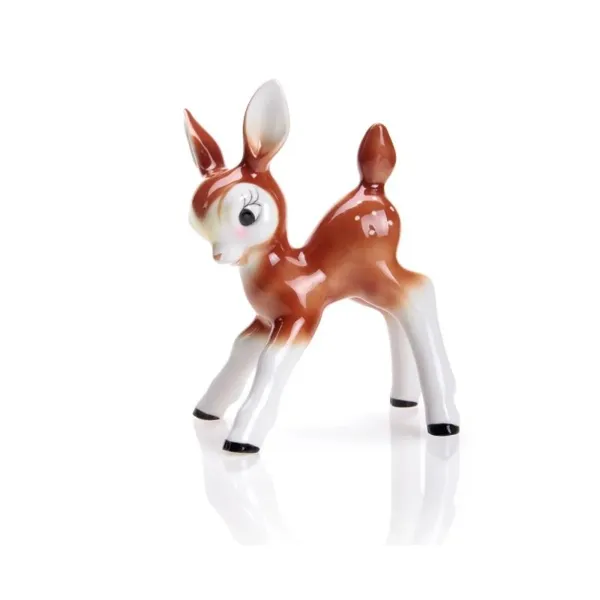 707/40 - Horse Porcelain Figure, 17 cm, brown lacquered