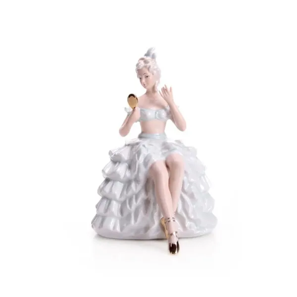 784 M - Mirror Lady Porcelain Figure , 21 cm, Matt Meat Figure
