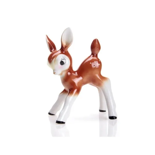 1199/40 - Bambi groß Porzellanfigur, 17 cm, braun lackiert