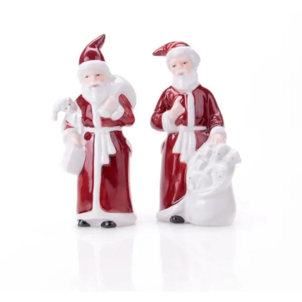 2356-57 ROT - Porcelain figure Father Christmas, 11 cm, red