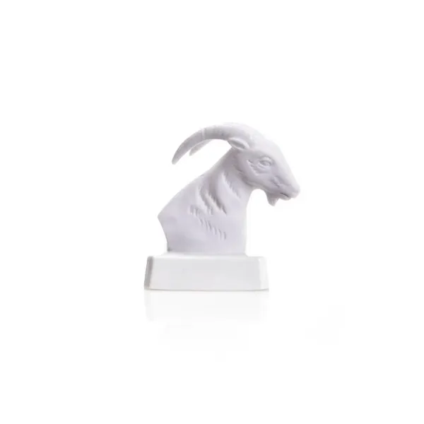 2707 BW - Porcelain figure zodiac sign, stone block, 10 cm, bisquit white