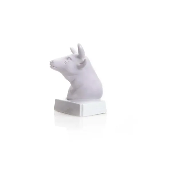 2711 BW - Porcelain figure zodiac sign Taurus 10 cm, bisquit white