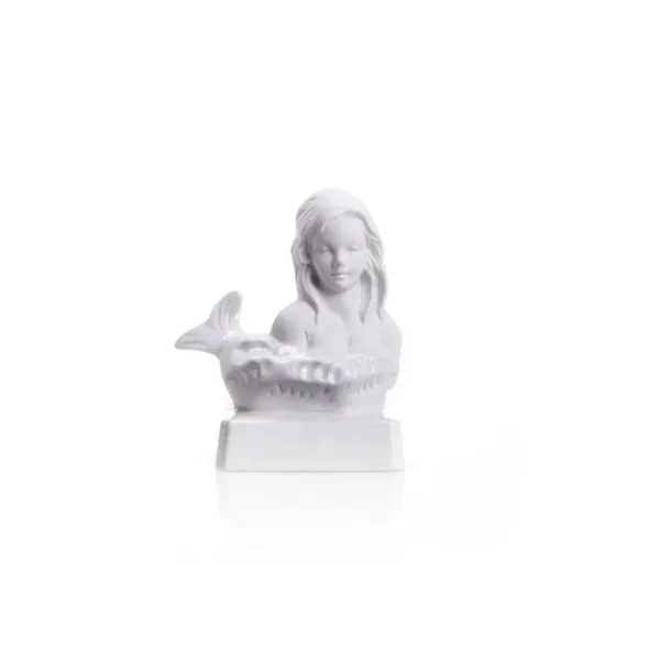 2715 BW - Porzellanfigur Tierkreiszeichen Junfrau 10 cm, bisquit weiß