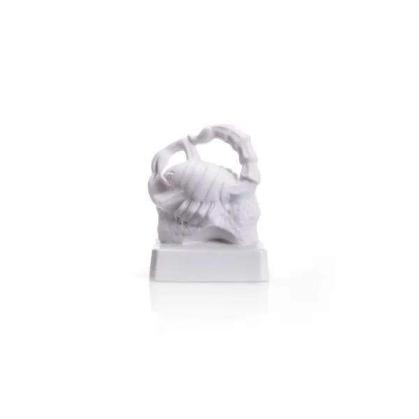 2716 BW - Porcelain figure zodiac sign Scorpio 10 cm, bisquit white