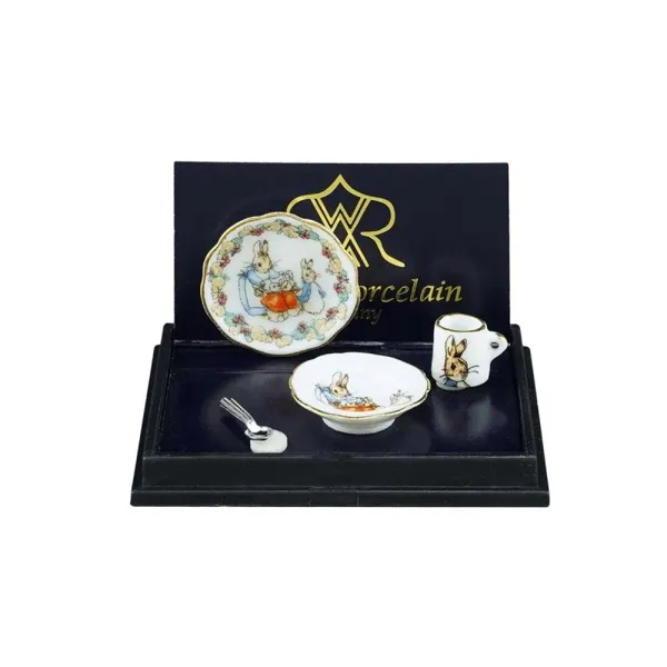 056.389/5 - Mini Breakfast Set "Peter Rabbit" 1:12 Scale Decoration