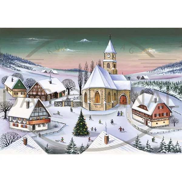 2965 - Christmas postcard "A Sunday in Advent
