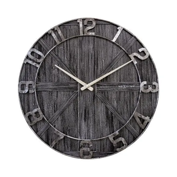 "York" - wall clock, Ø 50 cm, black